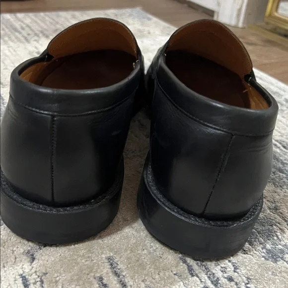 J Crew Ludlow Leather Oxford 11.5 D Black Penny Loafer Dress Shoes Bench Made - Picture 4 of 6